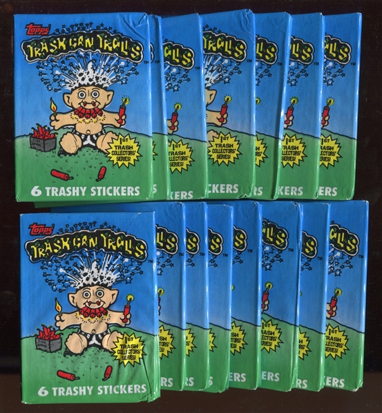 1992 Topps Trash Can Trolls Unopened Wx Packs Lot of (15)