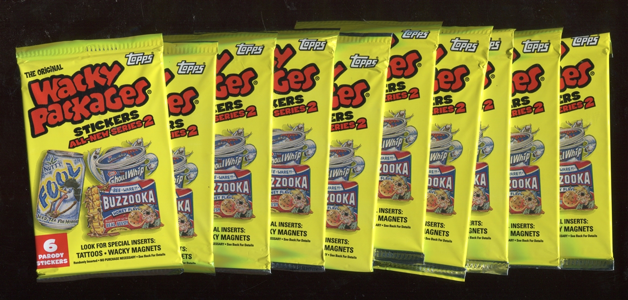 2005 Topps Wacky Packages Stickers - Series 2 Unopened Pack Lot of (10)