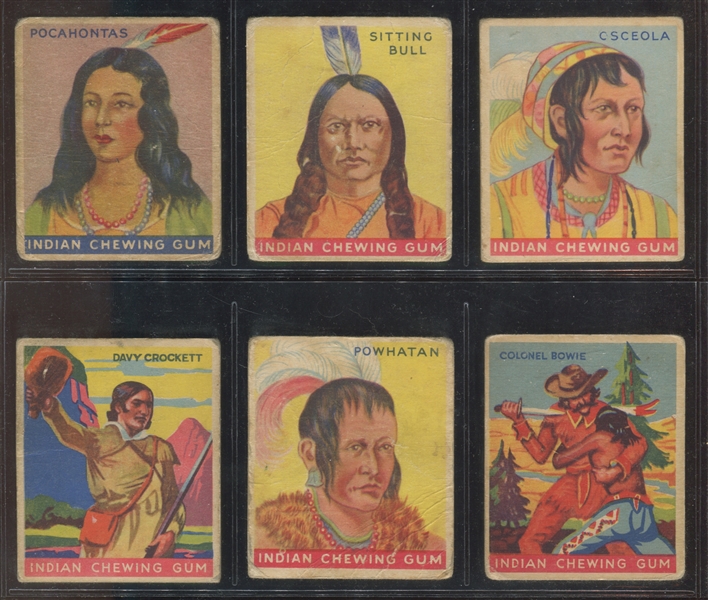 R73 Goudey Gum Indians Lot of (17) With Sitting Bull and Pocahantas