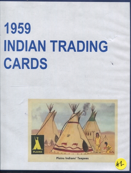 1959 Fleer Indians Complete Set of (80) Cards with Variations