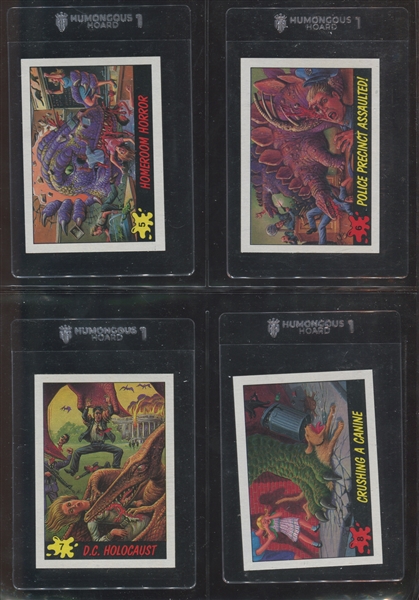 1988 Topps Dinosaurs Attack Complete Set of (55) Cards and (11) NM-MT Stickers