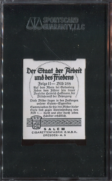 1930's Salem Cigarettes #258 Adolf Hitler SGC80 EXMT