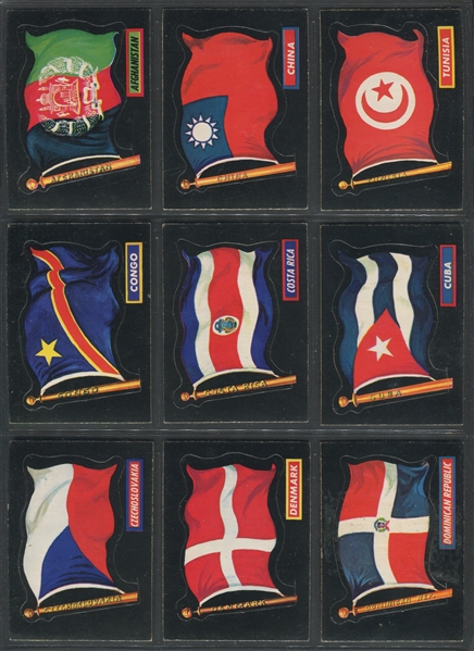 1970 O-Pee-Chee Flags of the World Complete Set of (77) Cards and (17) Pieces Play Money