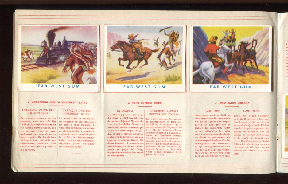 1930's Belga (Beligum) Far West Album Complete Set of (48) Cards in Album
