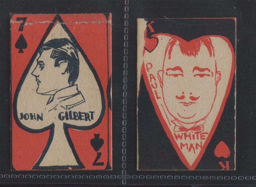 1920's Playing Card Strip Cards lot of (2) Different