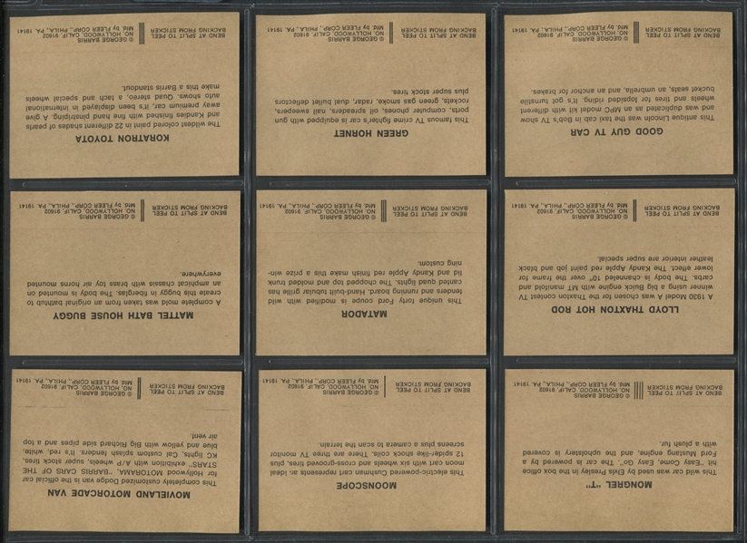1975 Fleer Kustom Kars - Series 2 Complete Set of (39) Different Stickers