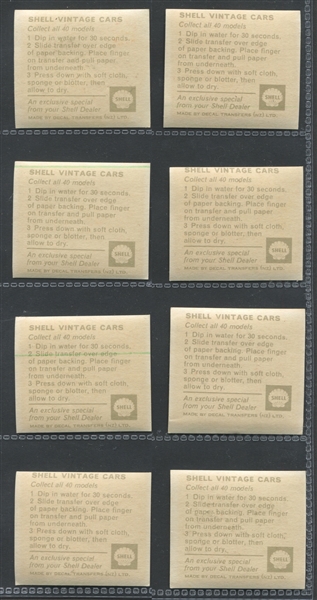 UO-UNC Shell Oil Antique Autos Decals Lot of (20) Decals