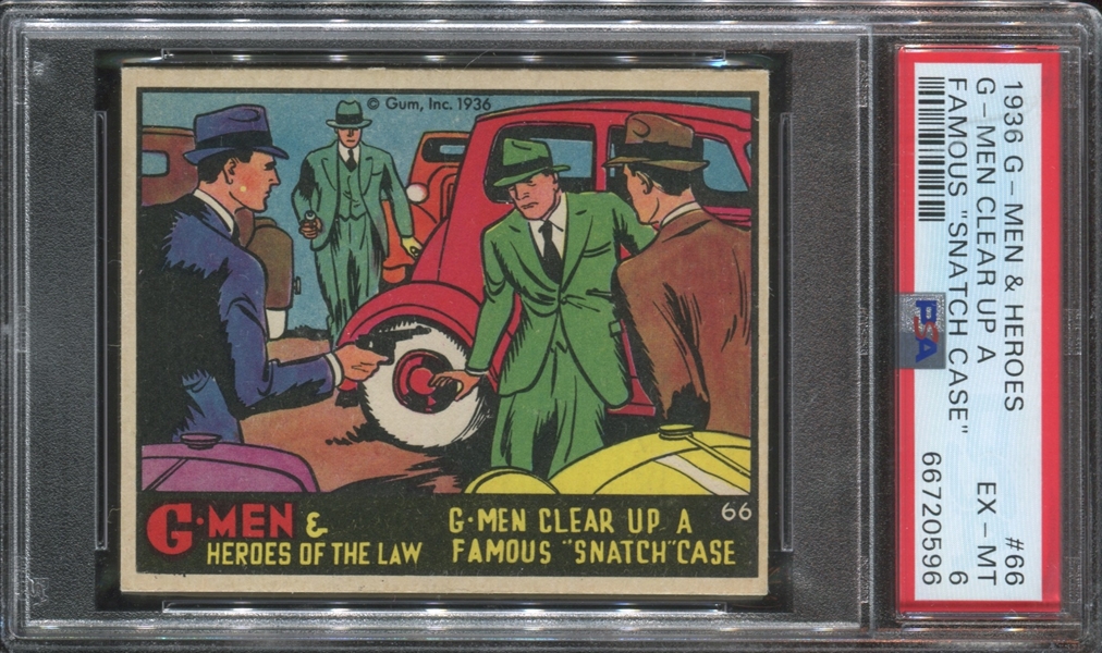 R60 Gum Inc G-Men and Heroes of the Law Lot of (3) PSA6 EX-MT Cards