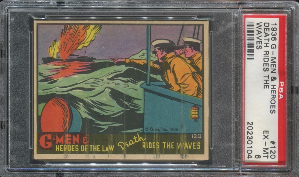 R60 Gum Inc G-Men and Heroes of the Law Lot of (3) PSA6 EX-MT Cards