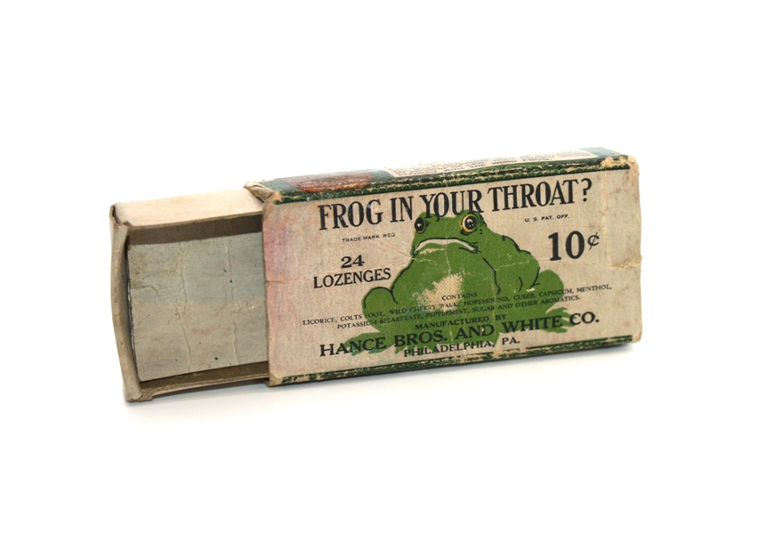 H700 Frog in Your Throat? Ten Cent Lozenge Box