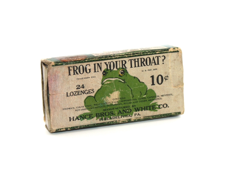 H700 Frog in Your Throat? Ten Cent Lozenge Box