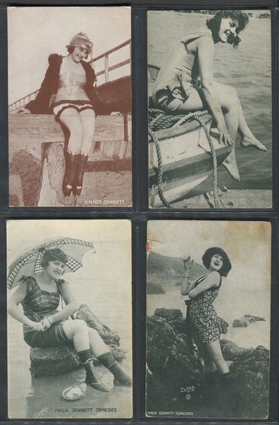 1920's Exhibit Mack Sennett Lot of (6) Cards