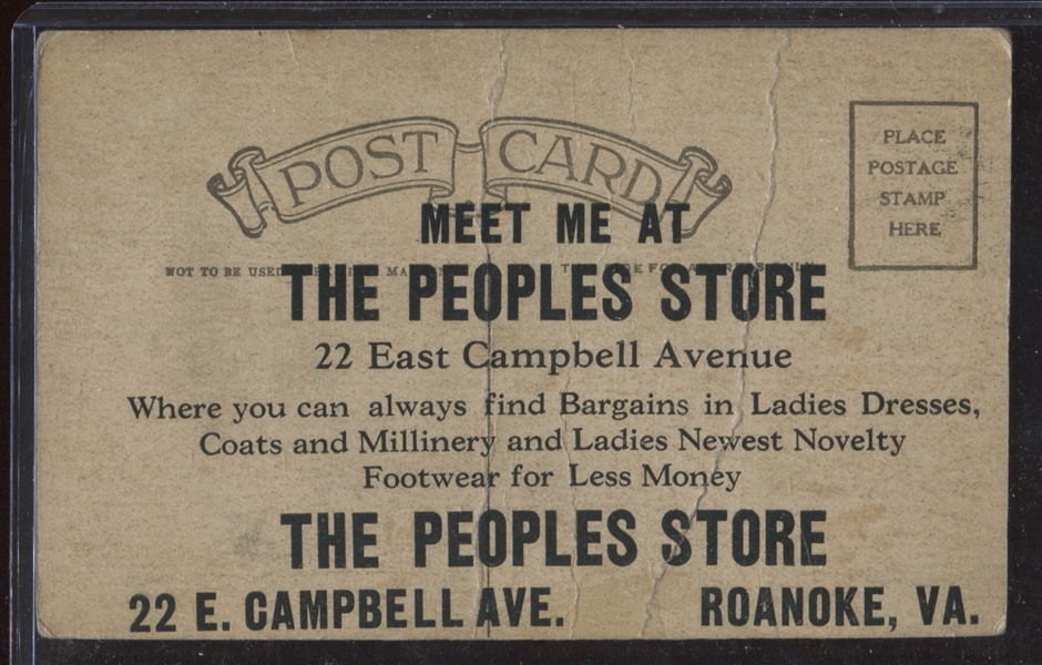 1920's Exhibit 4-1 Western Stars Playing Card Advertisement for People's Store