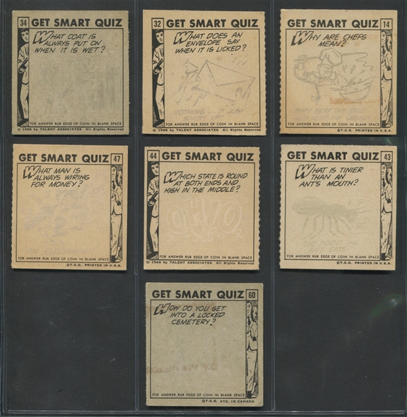 1966 Topps Get Smart Lot of (7) Cards
