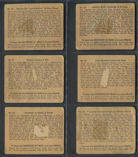 R69 Gum Inc Horrors of War Lot of (10) Cards