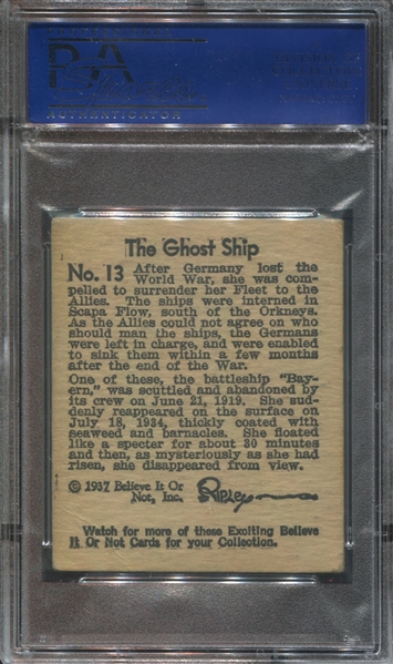 R21 Wolverine Gum Ripley's Believe it or Not #13 The Ghost Ship PSA3 VG