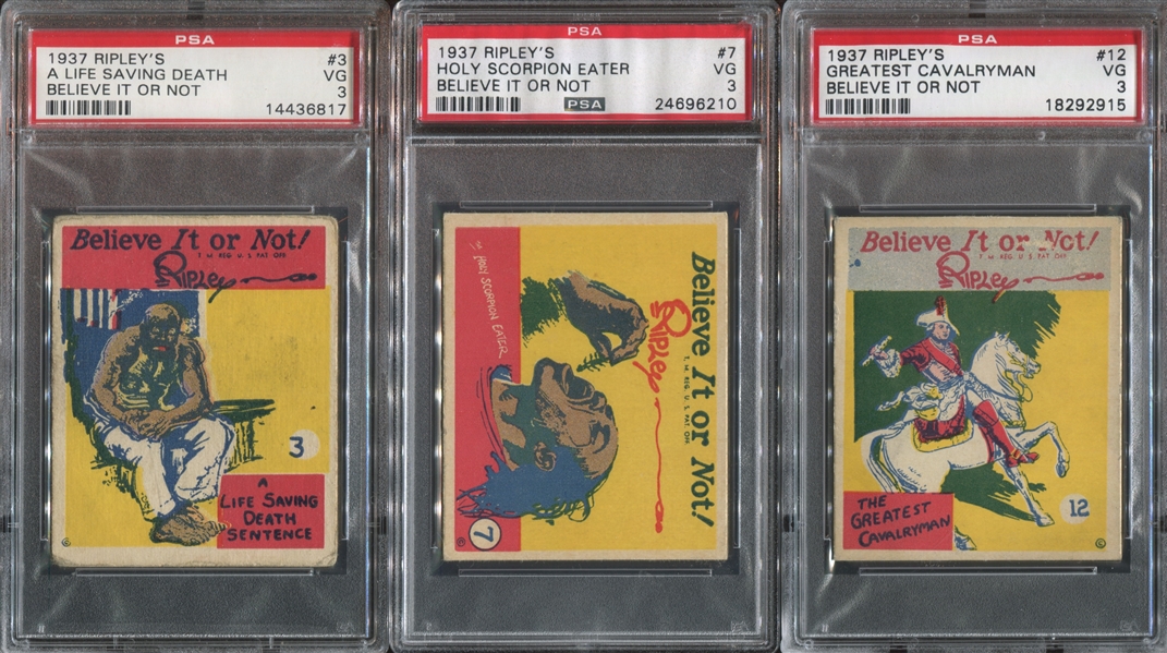 R21 Wolverine Gum Ripley's Believe it or Not Lot of (6) PSA3 VG Graded Cards