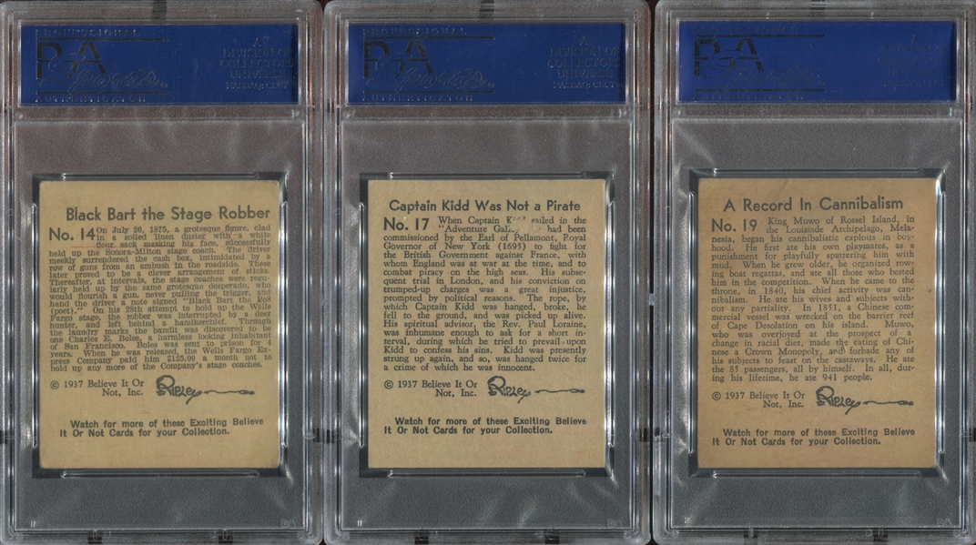 R21 Wolverine Gum Ripley's Believe it or Not Lot of (6) PSA3 VG Graded Cards