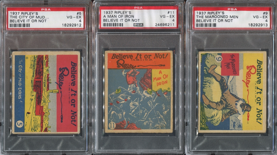 R21 Wolverine Gum Ripley's Believe it or Not Lot of (5) PSA4 VG-EX Graded Cards