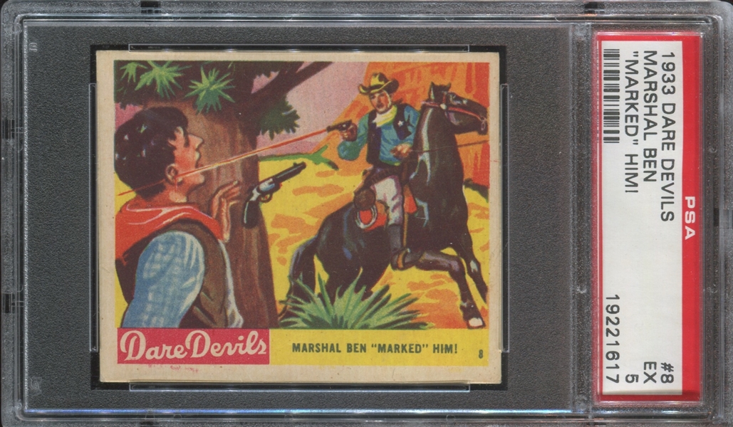 R39 National Chicle Dare Devils #8 Marshall Ben Marked Him PSA5 EX