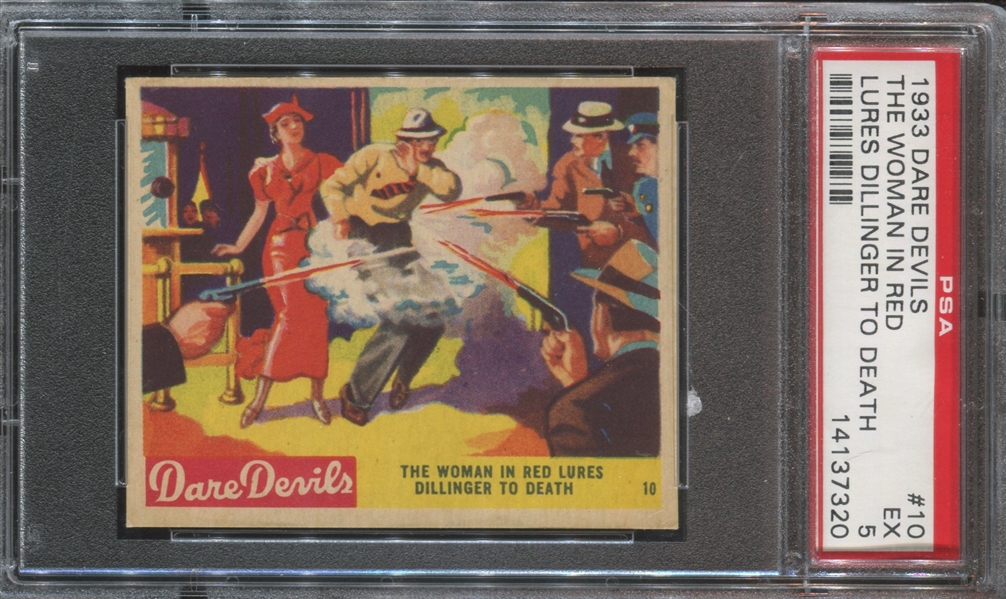 R39 National Chicle Dare Devils #10 The Woman in Red Lures Dillinger PSA5 EX