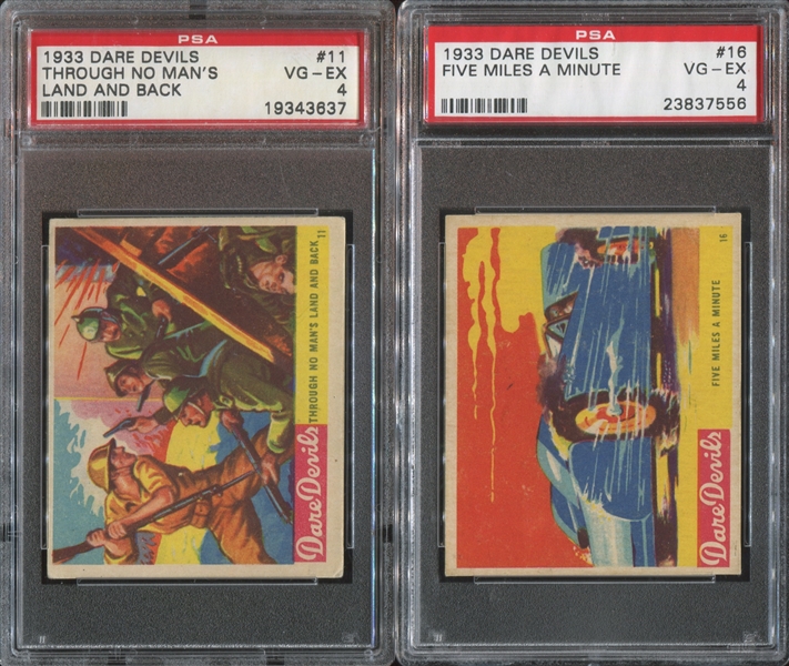 R39 National Chicle Dare Devils Lot of (2) PSA4 VG-EX Graded Cards