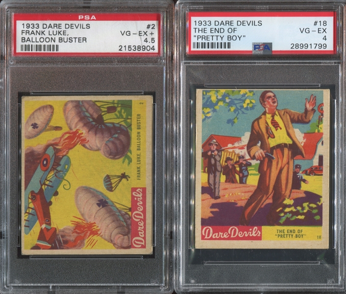 R39 National Chicle Dare Devils Lot of (2) PSA Graded Cards
