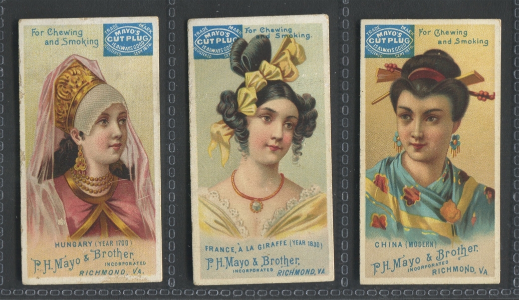 N305 Mayo Tobacco Head Dresses Lot of (3) Cards