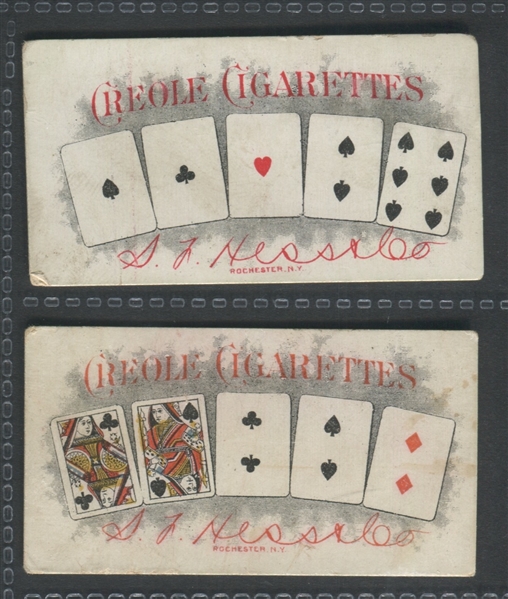 N323 S. F. Hess Diadem Poker Hands Lot of (2) Cards