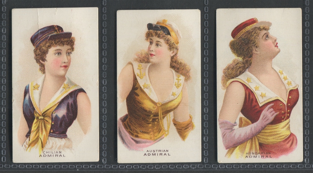 N388 Admiral Cigarettes National Types Lot of (3) Cards