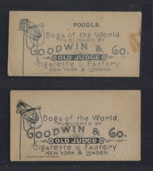  N163 Goodwin Cigarettes Dogs of the World Lot of (2) Cards