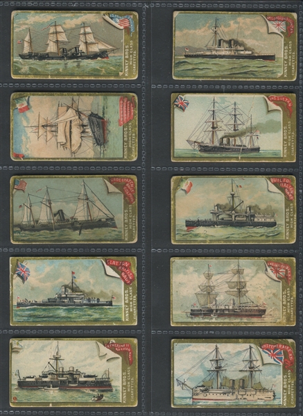 N226 Kinney Cigarettes Naval Vessels Lot of (10) Cards