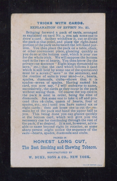 N138 Duke Honest Long Cut Tricks with Cards #5 The Restored Card