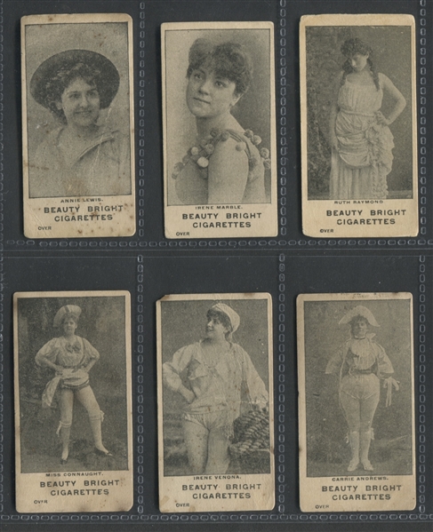 N520 Asheville Tobacco Works Beauty Bright Actresses Lot of (6) Cards