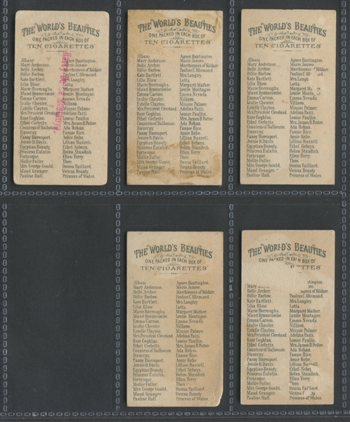 N26 Allen & Ginter World's Beauties (1st Series) Partial Set (25/50) Cards