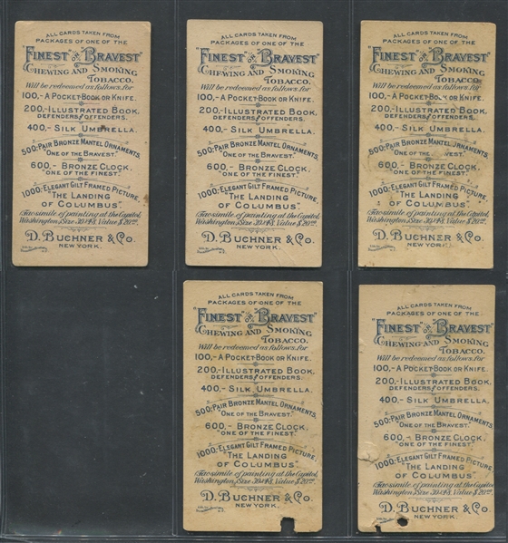 N286 Buchner Musical Instruments Lot of (5) Different Cards