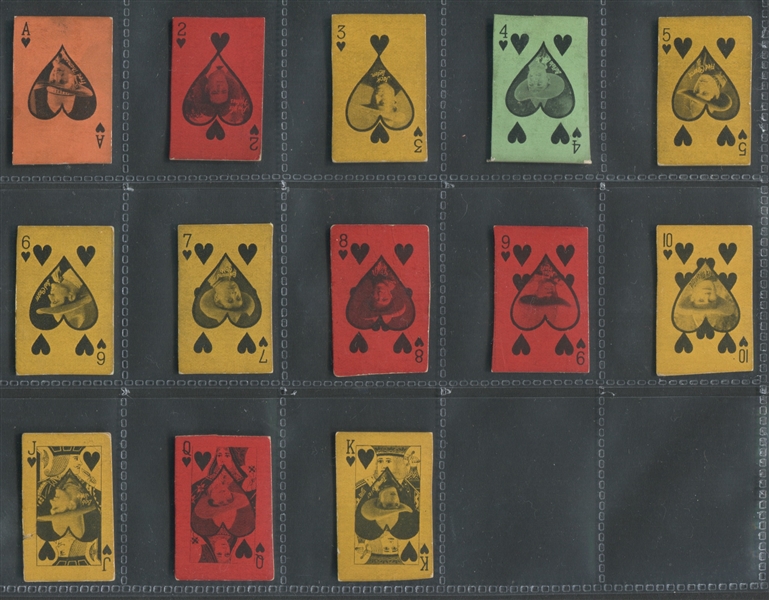 1928 Exhibit Supply Co. Near Set of (58/60) Western Small Playing Cards