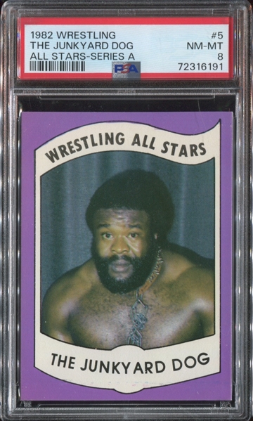 1982 Wrestling All-Stars #5 The Junkyard Dog PSA8 NM-MT