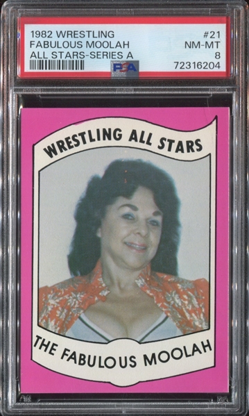 1982 Wrestling All-Stars #21 Fabulous Moolah PSA8 NM-MT