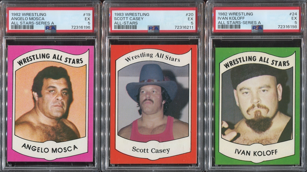 1982 Wrestling All-Stars Lot of (10) PSA-Graded Cards
