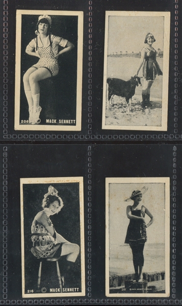 W-UNC Mack Sennett Beauties Lot of (4) Cards
