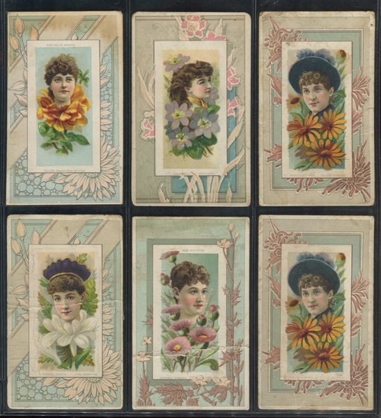N106 Duke Honest Long Cut Fairest Flowers Lot of (6) Cards
