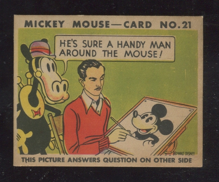 R89 Gum Inc Mickey Mouse #21 Walt Disney He's Sure a Handy Man Type I