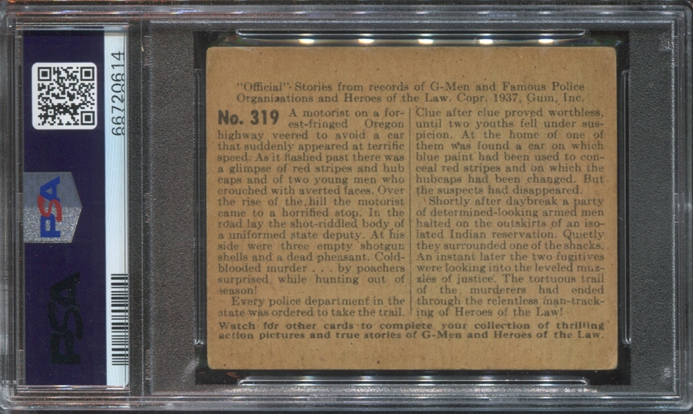 R60 G-Men & Heroes of the Law #319 Pursuit in the Wilderness PSA2 Good