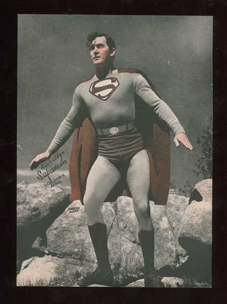 R96 Interesting 5 X 7 Superman Premium of Kirk Allyn as Superman