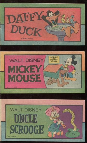 1960's/1970's Walt Disney Lot of (6) Mini Comic Books with Mickey Mouse and Others
