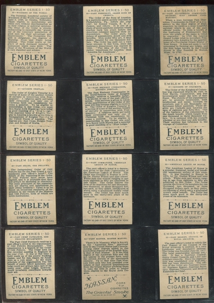 T56 Emblem Series Lot of (55) Cards with Near Set