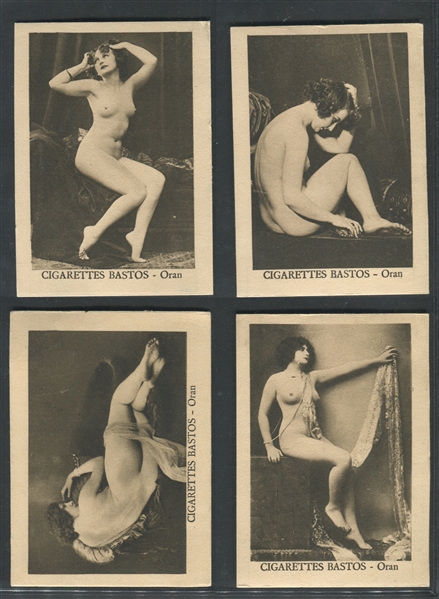 1920s Cigarettes Bastos Nudes Algerian Tobacco Cards Lot of (16) Different