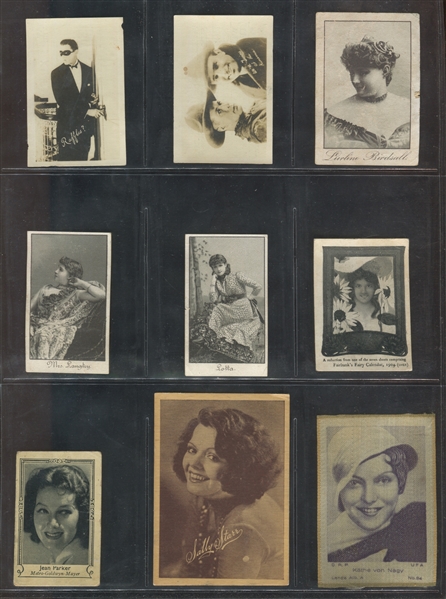 Actresses/Misc. Oddball Cards Lot #1 (9 Different) 