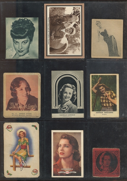 Actresses/Misc. Oddball Cards Lot #2 (9 Different) - Featuring Dale Evans